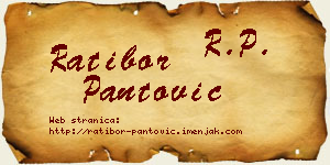 Ratibor Pantović vizit kartica